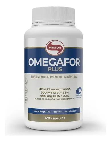 Ômega 3 Omegafor Plus - Selo Ifos - 120 Cápsulas - Vitafor Sabor Neutro