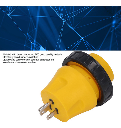 Adaptador Twist De 15 A Macho A 30 A Hembra De 3 Pines Para