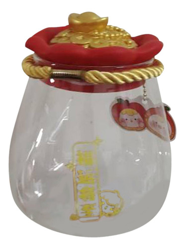 Adorable Bote De Vidrio Para Decoración De Año Nuevo,