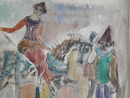 Acuarela Circo Artista A.lanoel Consultar Stock
