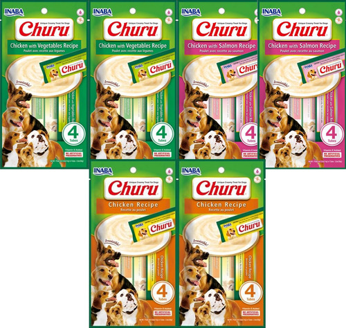 Churu Snack Para Mascotas Perros Premios 24 Tubos 14g C/u