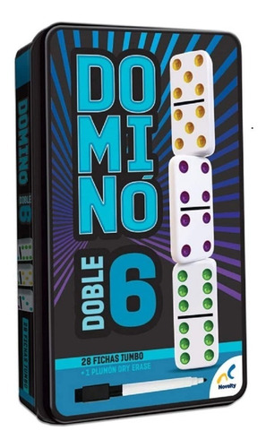 Domino Doble 6 28 Fichas Jumbo + Plumon Dry Erase