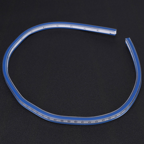 1 Pcs Curva De Plástico Flexible Regla De Regla Drawing