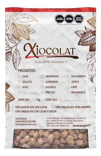 Malvavisco Mini Con Chocolate De Leche (1 Kilo)