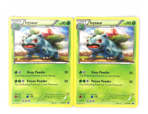 Ivysaur 2/108 X2 - Cartas Originales Pokémon Black & White 5 (Usado)