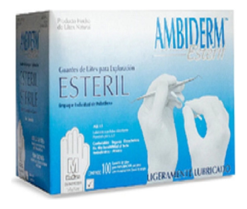 Guante Estéril De Látex Bajo En Polvo 100pz Color Natural Con Polvo Sí Talla M Unidades Por Envase 100