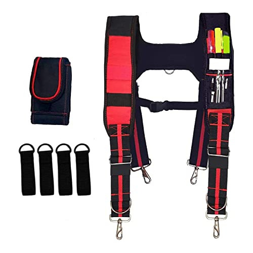 Suspenders Magnticos Para Cinturn De Herramientas (rojo Y Ne