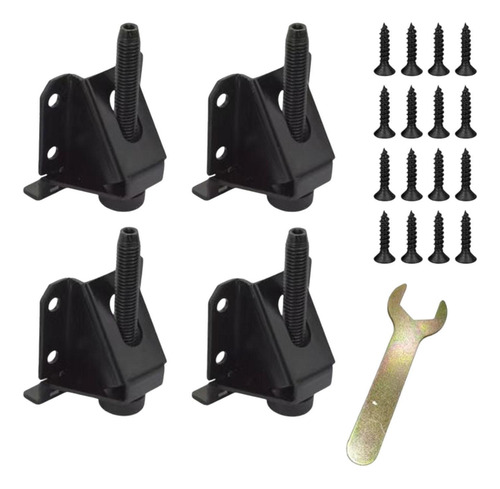 Muebles De Metal Nivelador De Altura Ajustable Soporte Negro