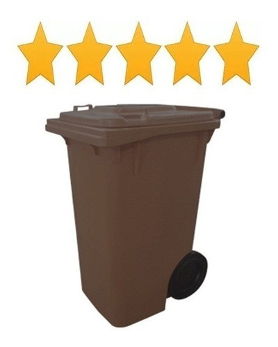 Container Lixeira Plastica Carro Contentor 120 Litros Roda