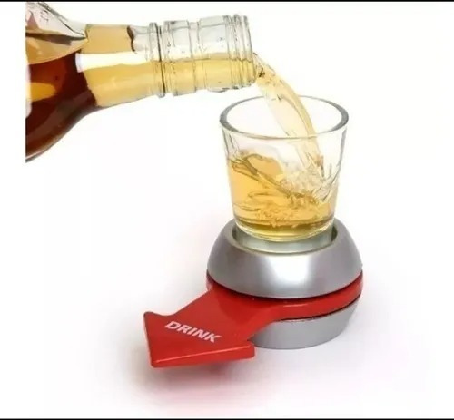 Spin The Shot Shot Spinner Flecha Con Vaso De Vidrio, Previa