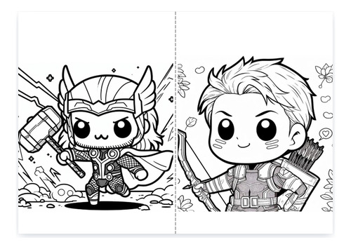 Kit C/ 15 Lembrancinhas Revistas Colorir Super Herois
