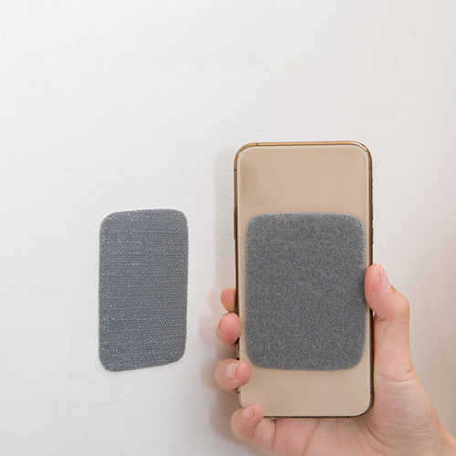 10 Tiras De Gancho Y Bucle Con Cinta Adhesiva De Gris