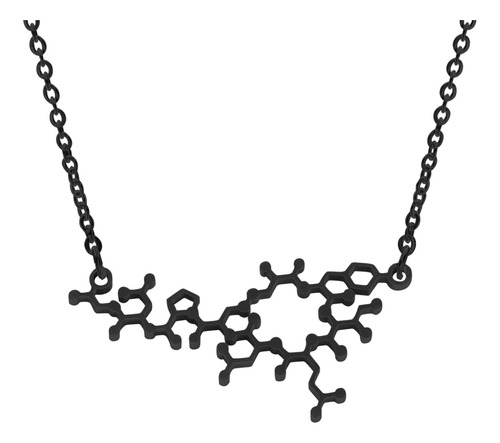 Molécula Collar Colgante De Oxitocina Joyería Química Mujer