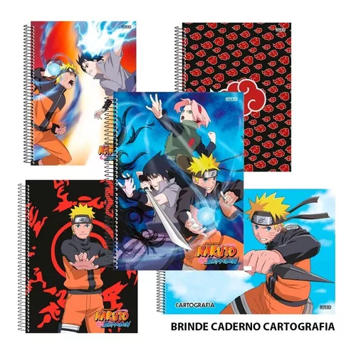 Caderno Capa Dura Naruto Hokage Espiral 1 Matéria Shippuden - São