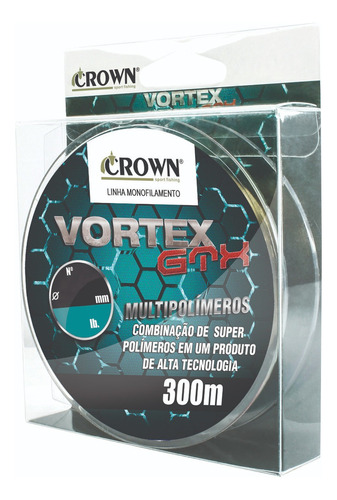 Linha Vortex Gtx Crown Multipolímeros 3.0 (0,28mm-17lb) 300m Cor Marrom