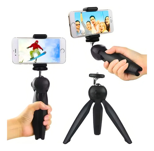 Mini tripé dobrável para celular sólido e suporte de câmera
