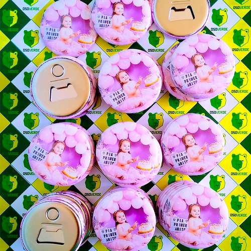 Chapitas Personalizadas Abridor + Imán 56mm (50 Unidades)