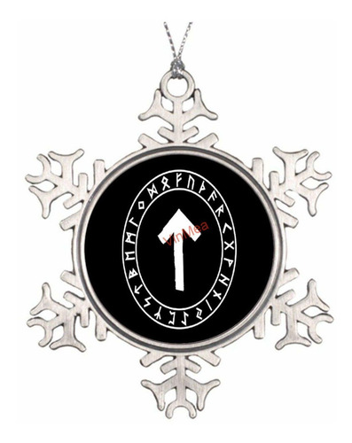 Adorno Copo Nieve Navidad Runa Vikinga Nordica Pagana Bruja