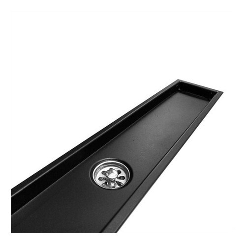 Imagen 4 de 8 de Rejilla Piso Rectangular Invisible De 80cm X 10cm Negro Mate