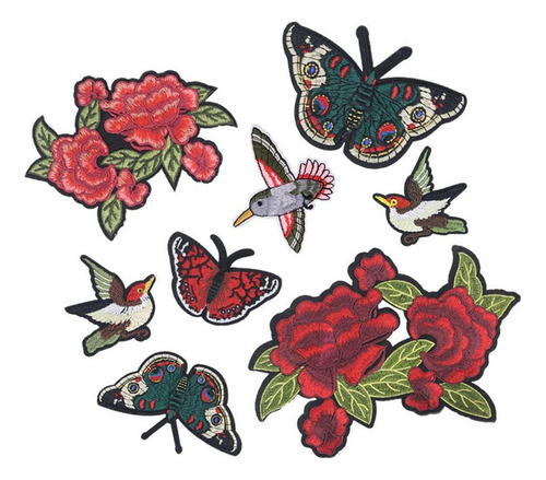 . 8x Decorativo Apliques Etiquetas Insignia Ropa Ornamento
