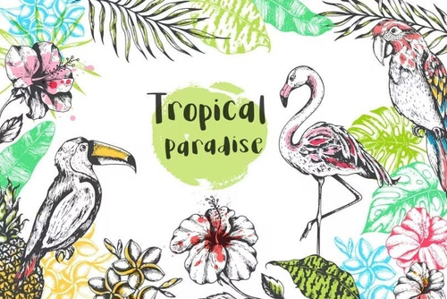 Kit Imprimible Scrap #03 - Tropical Paradise