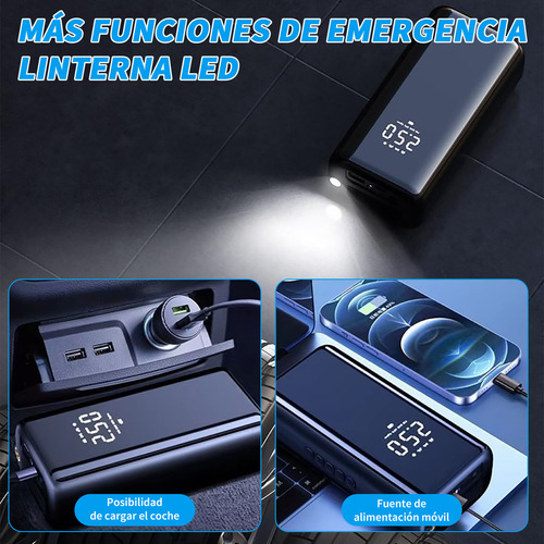 Marca Jarnotix® Rapido Compresor Inflador De Llantas Inalambrico 6000 Mah