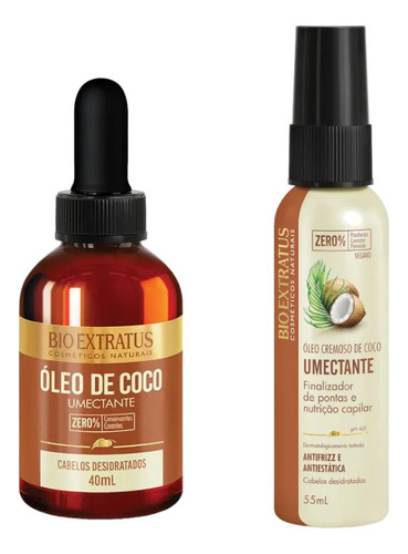 Kit Umectante Umectação Capilar 1 Óleo Coco 1 Óleo Cremoso