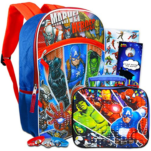 Mochila Para Niños 8-12 Paquete Con Avengers Juego De N963n