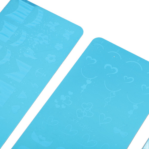 Set De 3 Platos De Acero Inoxidable Para Estampado De Uñas
