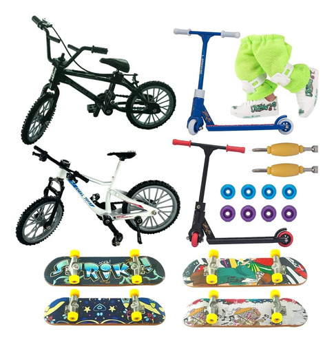 Finger Mountain Bikes Mini Bmx Finger Skateboards Toys Set,t