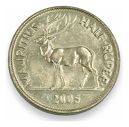 Moneda Mauritania 2005 De 1/2 Rupia Continente Africano (Usado)