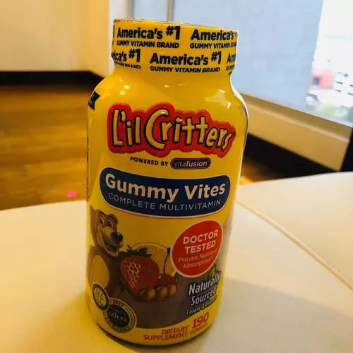 Lil Critters Gummy Vites, 190 gomitas, Multivitaminico en gomitas,  Vitaminas y minerales para niños