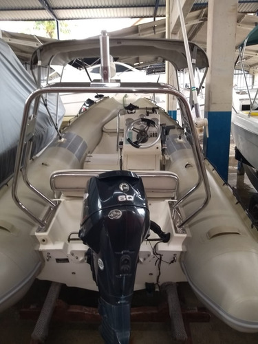 Bote Inflável Zefir F420 Casco Rígido C/ Motor Evinrude Etec