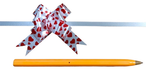 100pzs Moño Magico Corazones Chico Ribocel Regalo Decoración Blanco Corazones Moño Chico Corazones Liso 100 Pzs