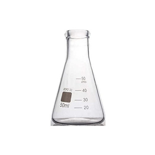 Erlenmeyer 50 Ml Graduado Vidrio Borosilicato 3.3