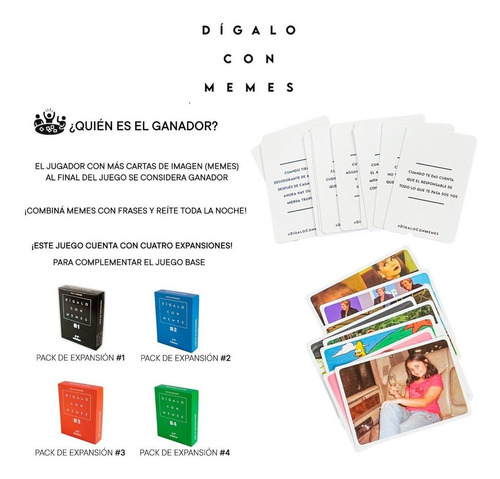 Digalo Con Memes + Meme Test Juego Mesa Cartas Previa Risas