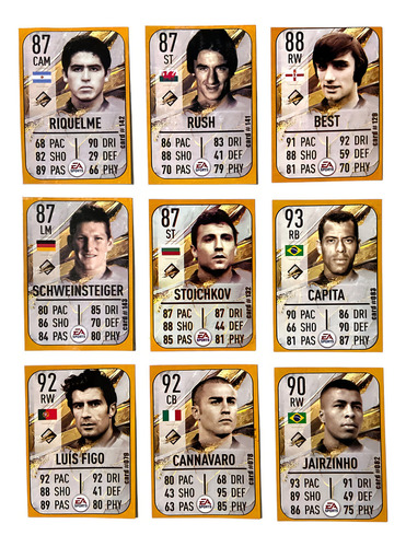 Card Fifa Ultimate Team Jogadores Icones = 200 Figurinhas