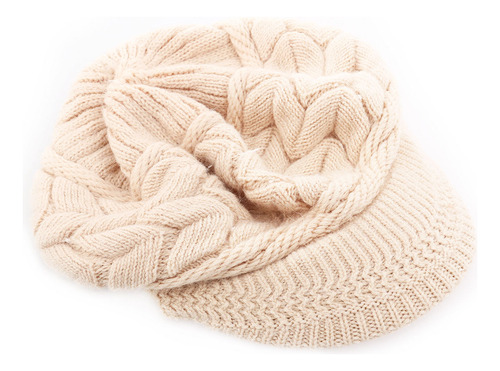 Gorro De Punto Cálido Para Mujer Con Visera Para Esquí De Ni