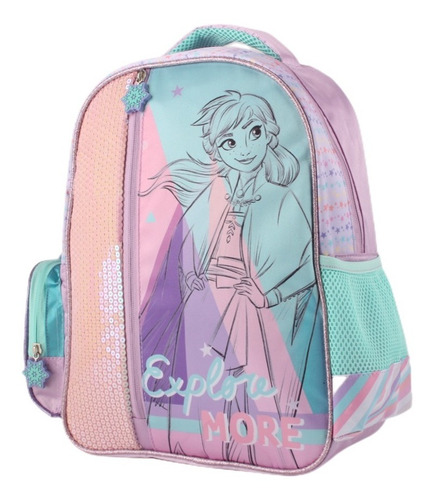 Mochila Escolar Para Niñas Frozen Disney Niñas Lentejuelas