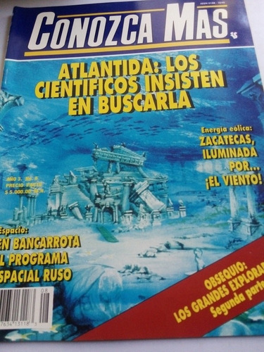 Imagen 1 de 4 de Revista Conozca Más Año 3 No. 8 1992 La Atlántida 