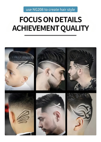 Máquina Profissional Kemei KM-NG208 Clipper Cabelo Transparente 110V/220V