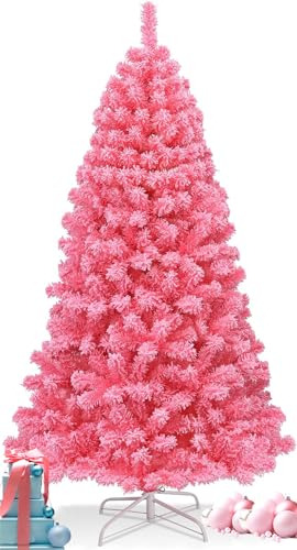 Árbol De Navidad Artificial Con Nieve De 6.5 Pies Con 884 Pu