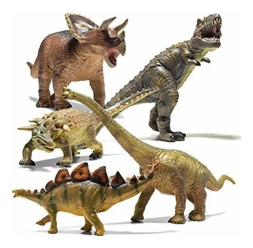 Juego De Dinosaurios Jumbo De 5 Piezas Prextex - Niños Y