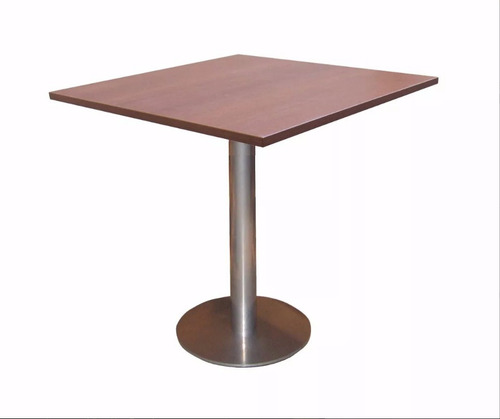 Mesa Para Bar Pie Central Tapa Fibromelamina 80x80cm O 80 Ø