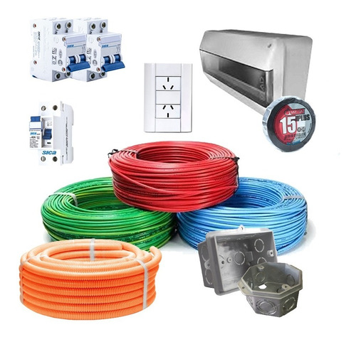 Kit Instalación Domiciliaria Cables Jeluz Sica Caja Full!!!
