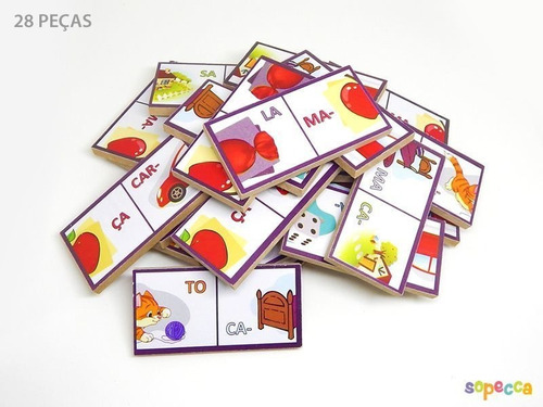 Imagem 3 de 3 de Separação Das Silabas Presente Criativo Educativo Dominó