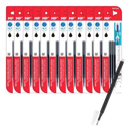 12 Pack Ahorro Recambio Para Bolígrafo Borrable 4uds Mp
