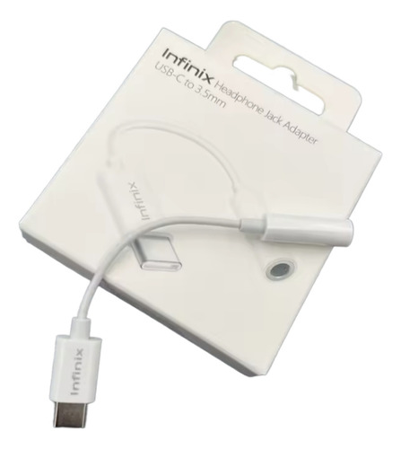 Adaptador/convertidor Usb Tipo C Auxiliar 3.5mm Para Infinix Blanco