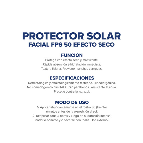 Dermaglos Facial Fps50 Efecto Seco Invisible X 50 Gr