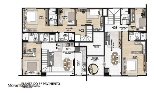 Imagem 5 de 14 de Cobertura Duplex Para Venda Em São José Dos Pinhais, Cidade Jardim, 3 Dormitórios, 2 Suítes, 3 Banheiros, 3 Vagas - Sjp1660_1-1636457